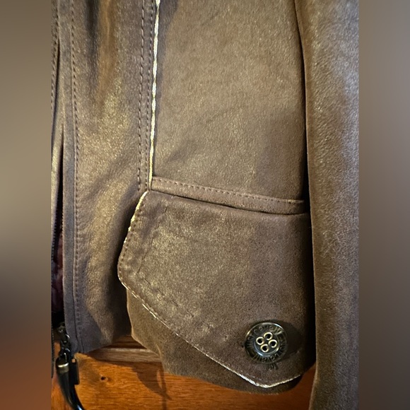 Just Cavalli NWT Brown Zip-up Leather Overcoat/Jacket Pelle - SZ 42 - Picture 3 of 14